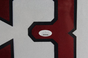 Jason Varitek Autographed Boston Red Sox 2004 2007 World Series Signed Majestic Baseball Framed Jersey JSA COA-Powers Sports Memorabilia