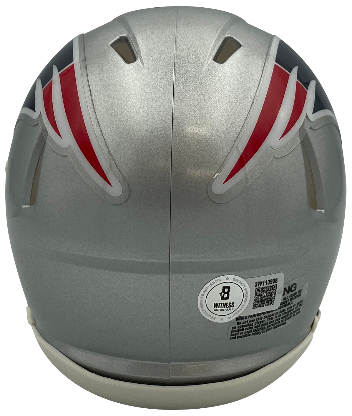 Vince Wilfork Autographed New England Patriots Signed Football Mini Helmet 2 x SUPER BOWL CHAMP Beckett COA-Powers Sports Memorabilia