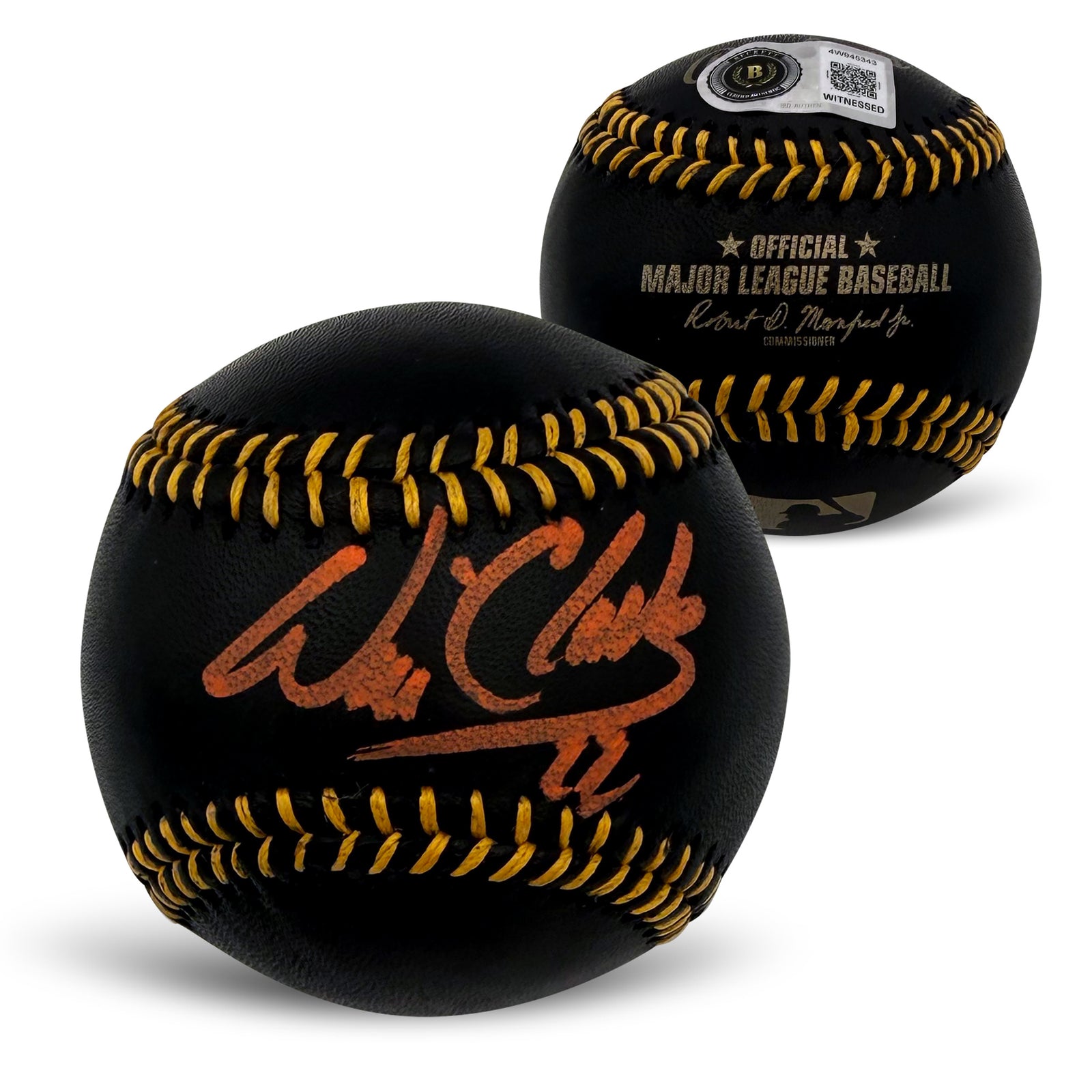 Will Clark Autographed Giants Black Baseball Beckett UV Case-Powers Sports Memorabilia