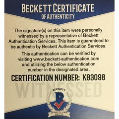 Beckett Certificate of Authenticity