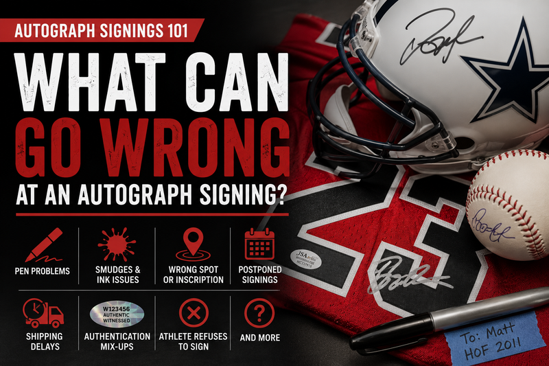 autograph signing mistakes