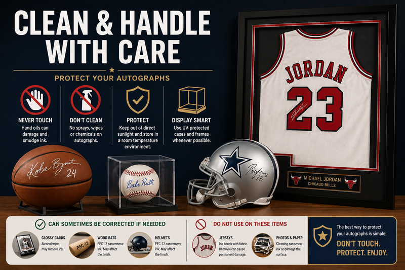 How to Clean and Handle Autographed Sports Memorabilia