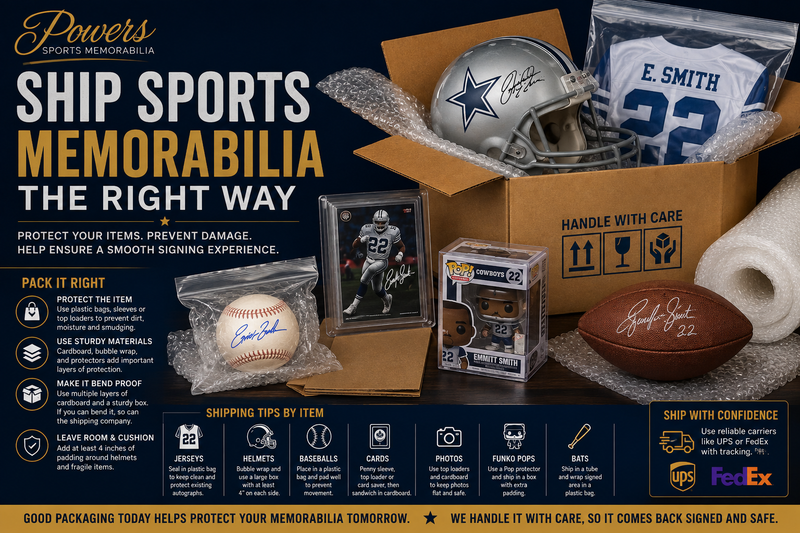 how to ship sports memorabilia