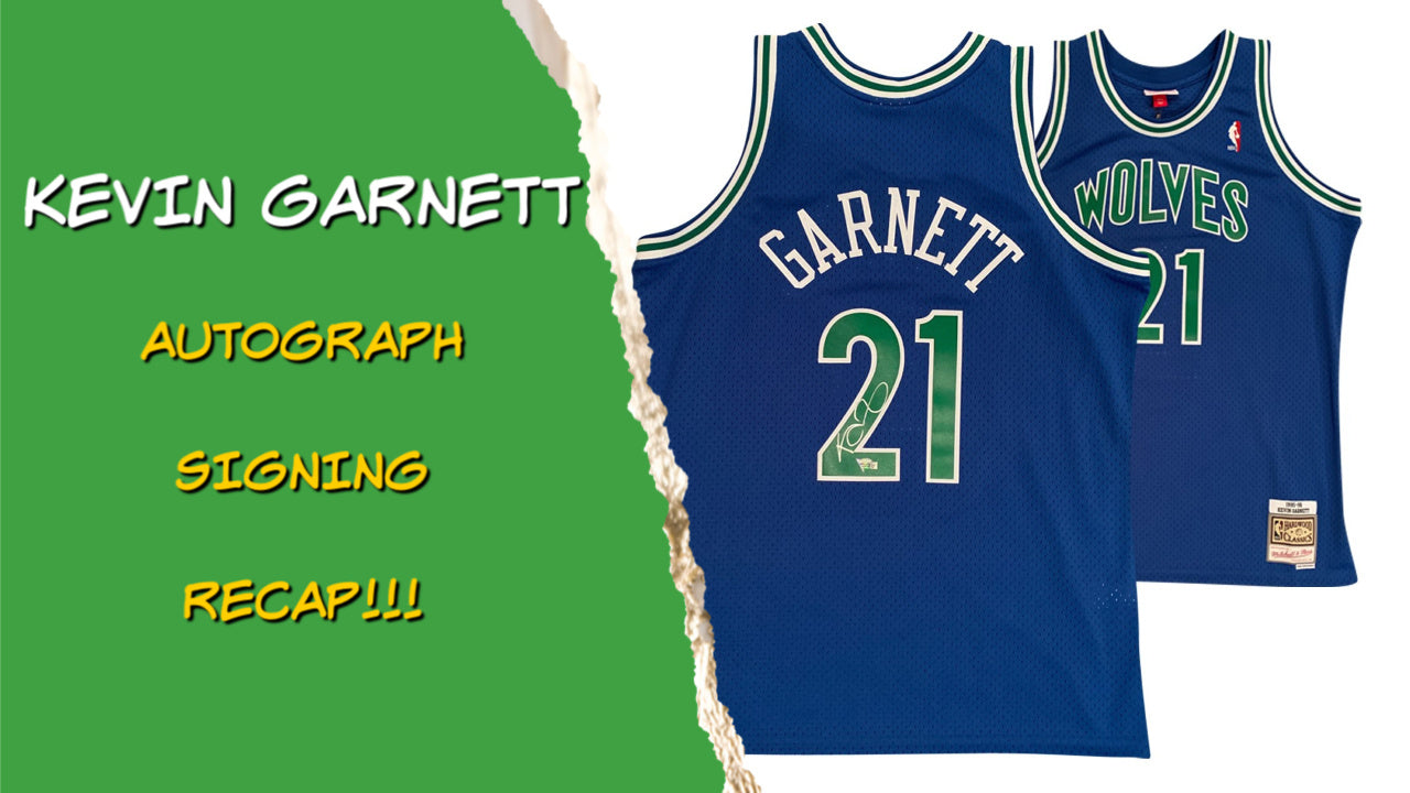 Kevin Garnett Minnesota Timberwolves Autographed Blue Mitchell & Ness  Authentic Jersey with Big Ticket Inscription