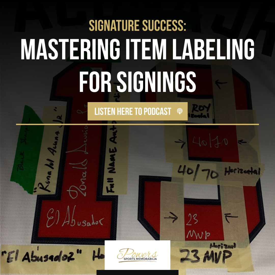 Signature Success: Mastering Item Labeling for Autograph Signings