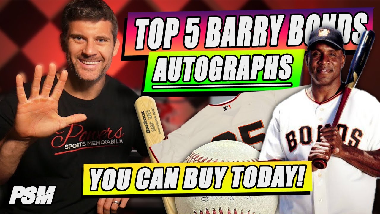 The TOP 5 BARRY BONDS Autographs To Be Collecting TODAY!