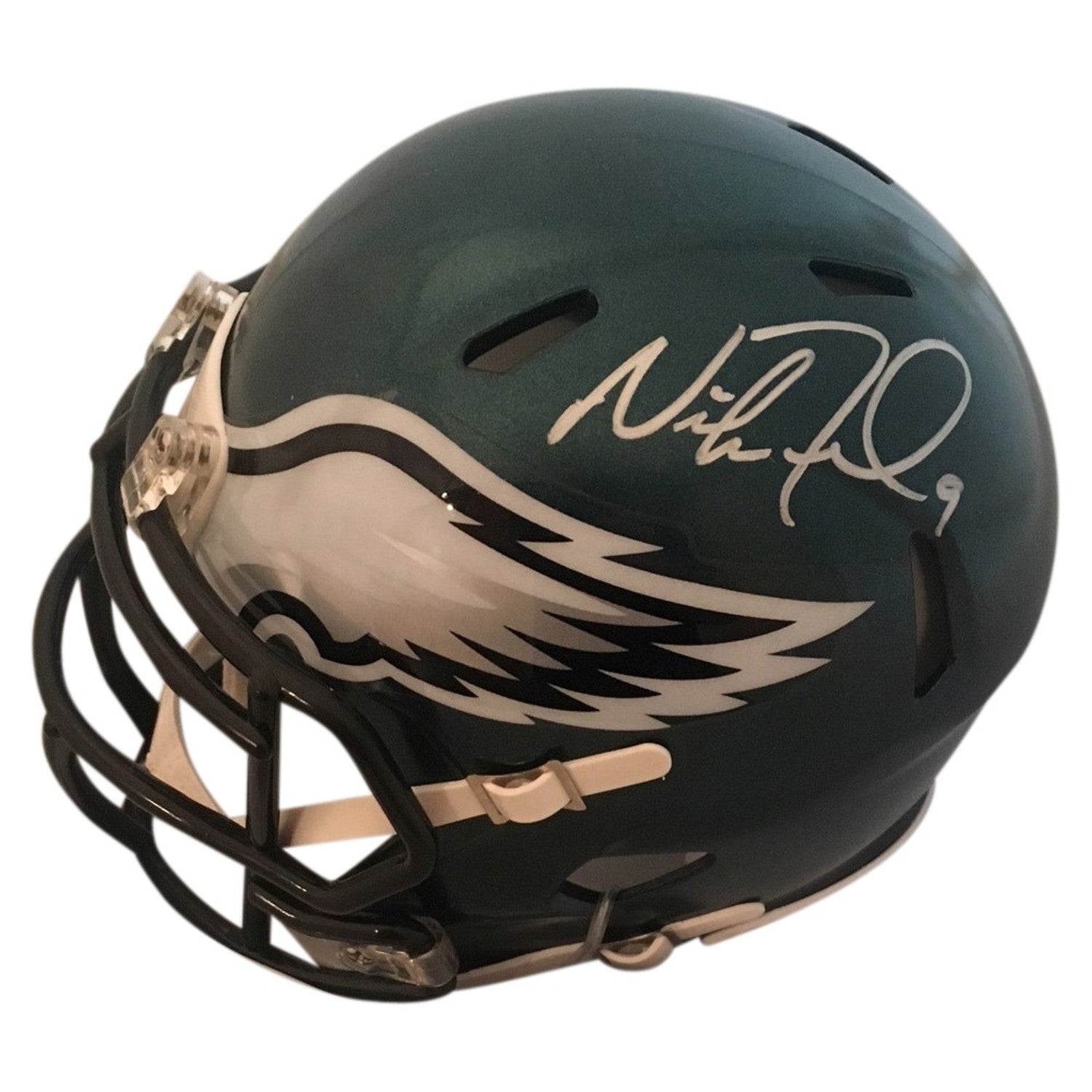 Nick Foles Autographed Eagles Mini Helmet - Powers Sports Memorabilia