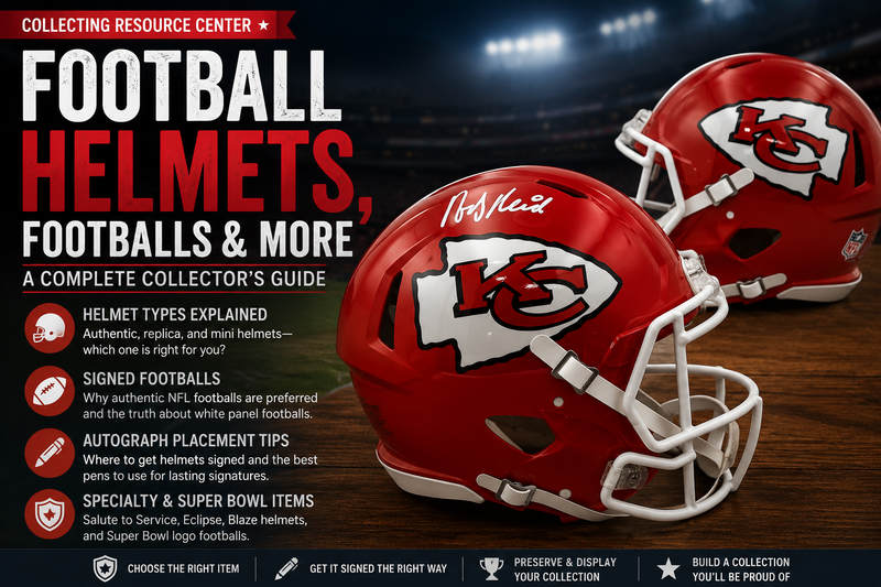 Signed Football Helmets