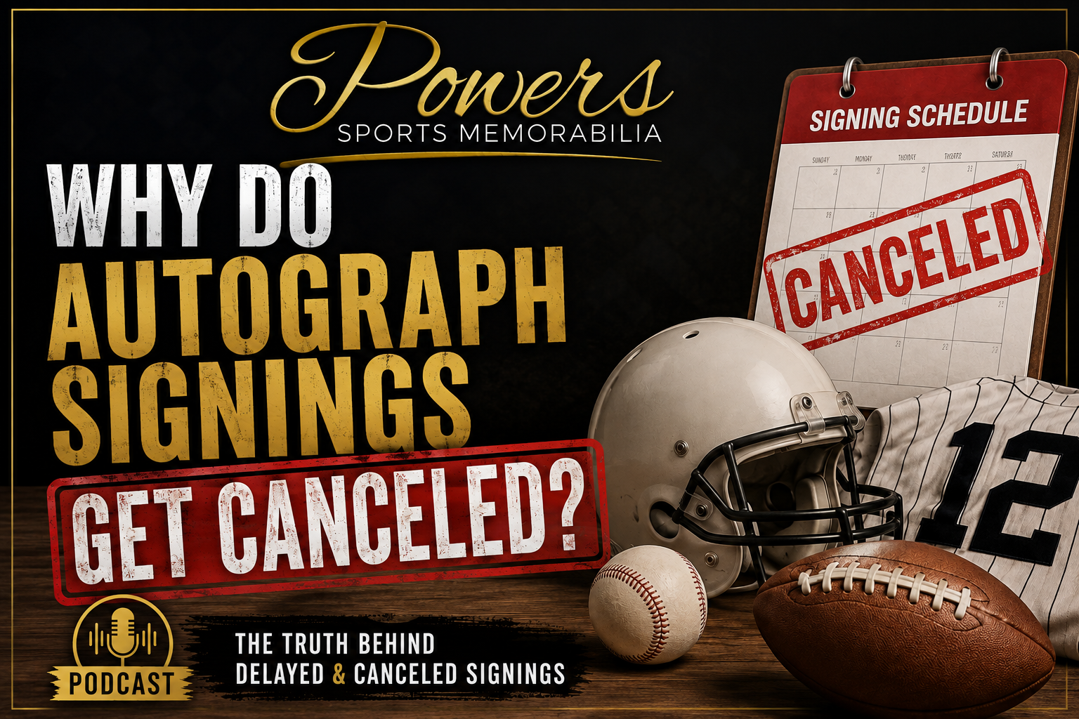 why do autograph signings get canceled