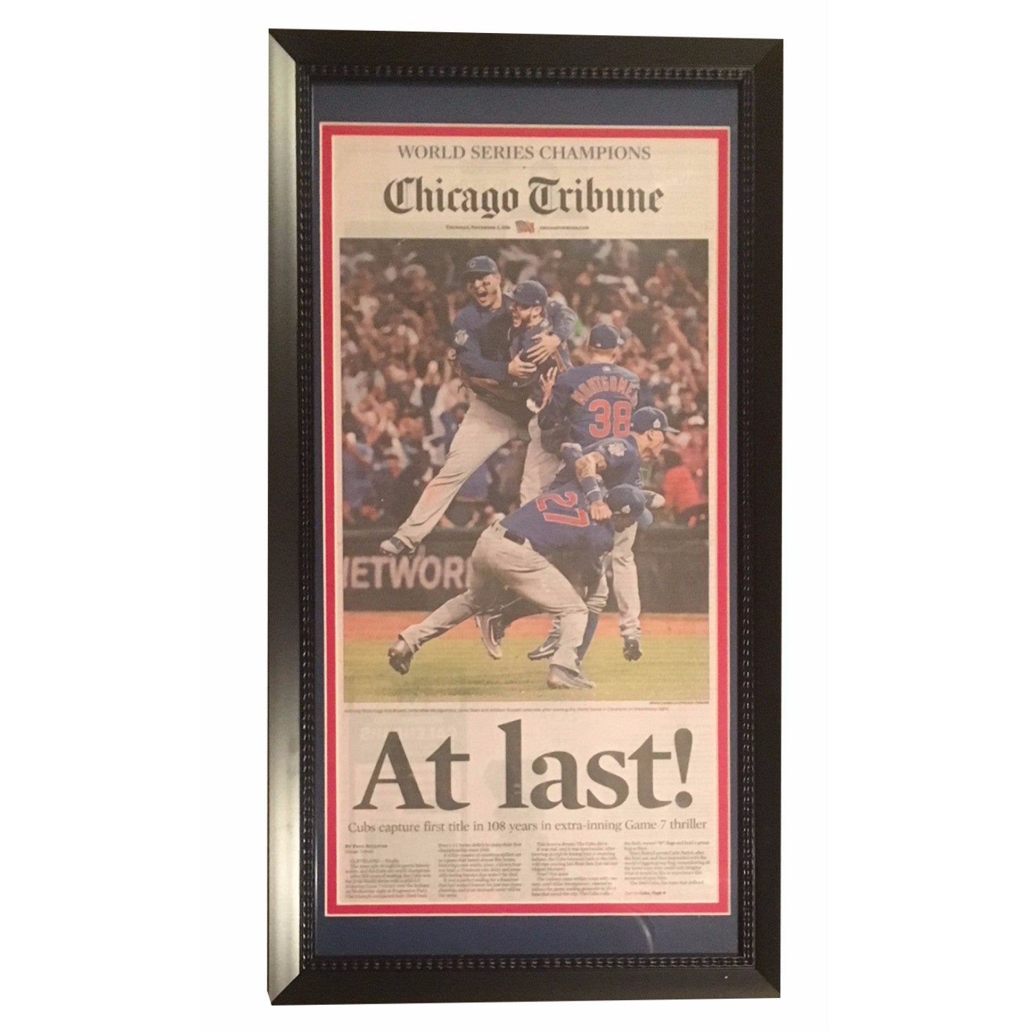 Baseball Framed Newspapers