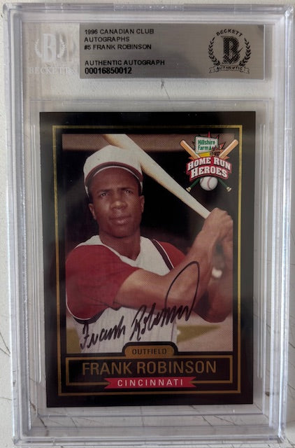 Frank Robinson 1996 Canadian Club Autograps Card #5 Beckett-Powers Sports Memorabilia