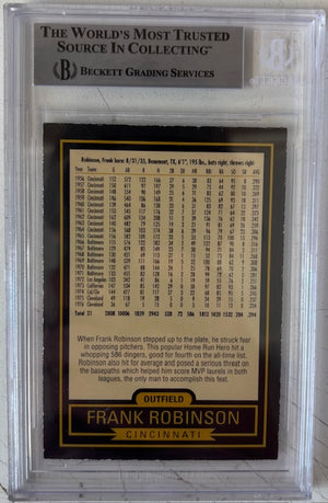 Frank Robinson 1996 Canadian Club Autograps Card #5 Beckett-Powers Sports Memorabilia