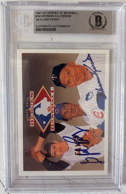Harmon Killebrew Gaylord Perry 1991 Upper Deck Card #H4 Beckett Auto-Powers Sports Memorabilia