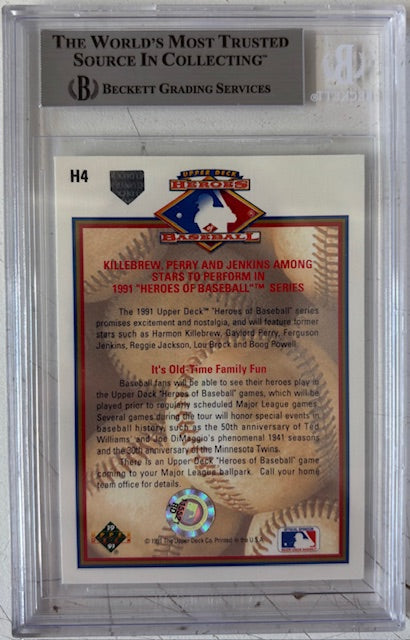Harmon Killebrew Gaylord Perry 1991 Upper Deck Card #H4 Beckett Auto-Powers Sports Memorabilia