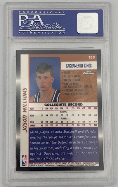 Jason Williams 1998 Topps Chrome RC Rookie Card #153 Graded PSA 9 Cert #06244313