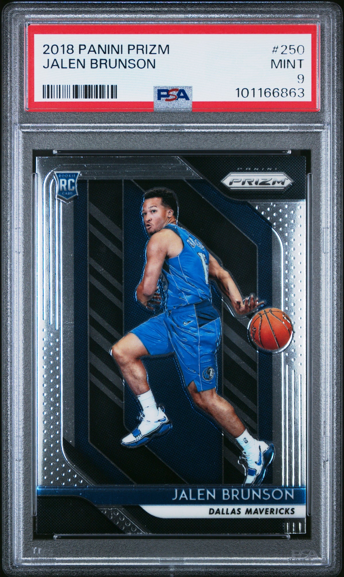 Jalen Brunson 2018 Panini Prizm Basketball Rookie Card #250 Graded PSA 9-Powers Sports Memorabilia