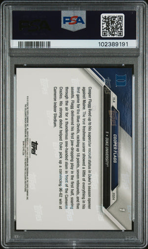Cooper Flagg 2024 Bowman U Duke Debut Basketball Rookie Card #1 Graded PSA 9-Powers Sports Memorabilia