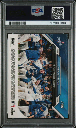 Freddie Freeman 2024 Topps Now World Series Game 1 Grand Slam Baseball Card #866 Graded PSA 10-Powers Sports Memorabilia