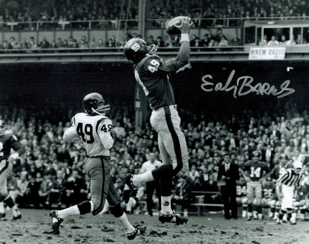 Erich Barnes Signed New York Giants 8x10 Photo-Powers Sports Memorabilia