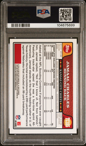 Jamaal Charles 2008 Topps Chrome Refractor Signed Rookie Card #TC185 Auto PSA 104675699-Powers Sports Memorabilia