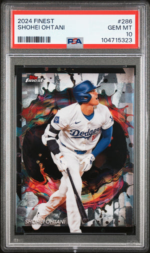 Shohei Ohtani 2024 Topps Finest Baseball Card #286 Graded PSA 10 Cert #104715323-Powers Sports Memorabilia