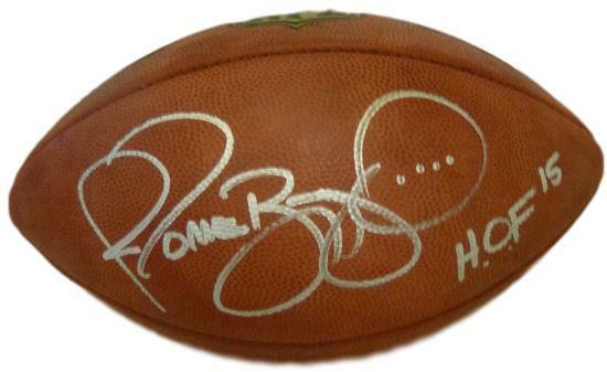 Jerome Bettis Pittsburgh Steelers Signed Official Leather football HOF JSA-Powers Sports Memorabilia