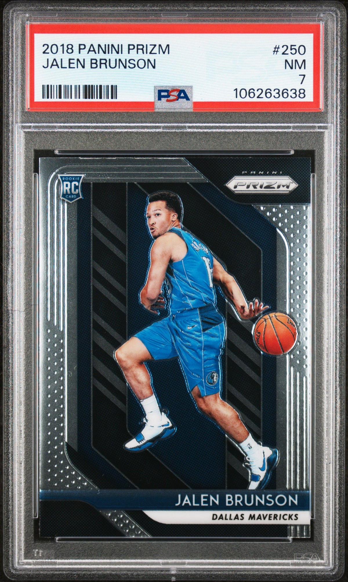 Jalen Brunson 2018 Panini Prizm RC Rookie Card #250 PSA 7-Powers Sports Memorabilia