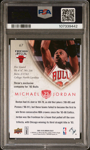 Michael Jordan 2009 Upper Deck Legacy Gold Card #67 PSA 9-Powers Sports Memorabilia