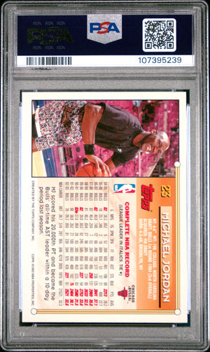 Michael Jordan 1993 Topps Gold Basketball Card #23 Graded PSA 8 Cert # 107395239-Powers Sports Memorabilia