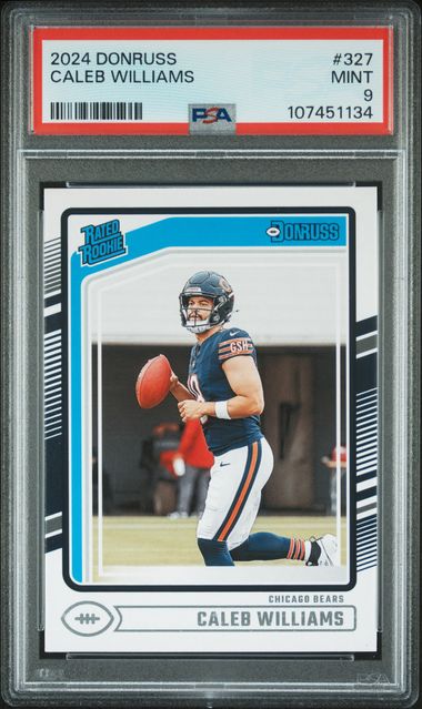Caleb Williams 2024 Panini Donruss Rookie Card #327 PSA 9