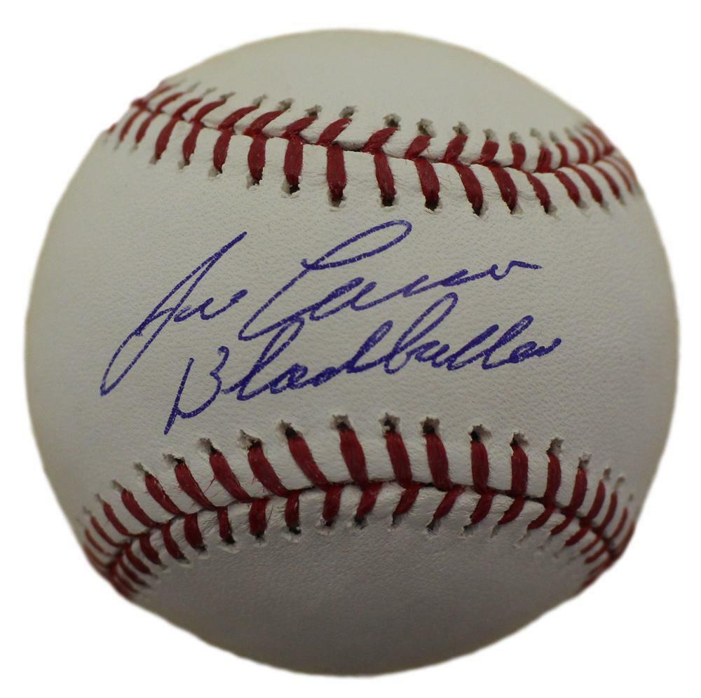 Jose Canseco Oakland Athletics Signed OML Baseball Black Balled JSA-Powers Sports Memorabilia