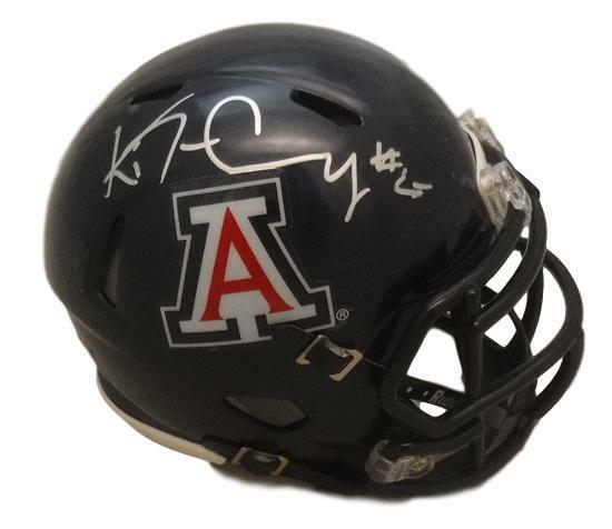 Kadeem Carey Arizona Wildcats Riddell Blue Signed Mini Helmet JSA-Powers Sports Memorabilia