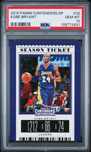 Kobe Bryant 2019 Panini Contenders Draft Picks Basketball Card #32 Graded PSA 10 Cert #108774831-Powers Sports Memorabilia
