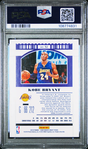 Kobe Bryant 2019 Panini Contenders Draft Picks Basketball Card #32 Graded PSA 10 Cert #108774831-Powers Sports Memorabilia
