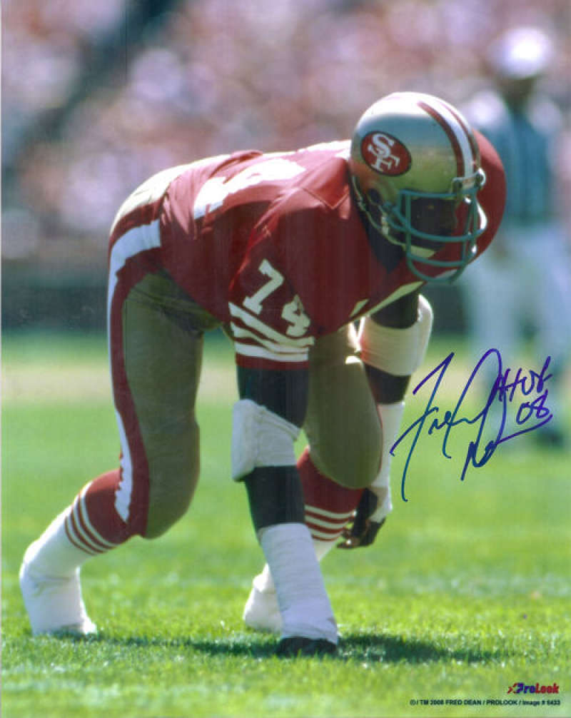 Fred Dean Signed San Francisco 49ers 8x10 Photo-Powers Sports Memorabilia