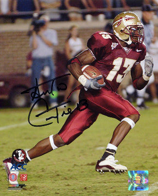 Antonio Cromartie Autographed Florida State Seminoles 8x10 Photo- Tri-Star Hologram (garnet jersey)-Powers Sports Memorabilia