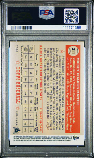 Mickey Mantle 2006 Topps All Time Rookie of the Week Baseball Card #25 Graded PSA 10 GEM MINT-Powers Sports Memorabilia