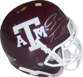 Ryan Tannehill Autographed Texas A&M Aggies Authentic Schutt Mini Helmet-Powers Sports Memorabilia