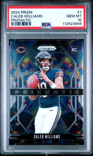 Caleb Williams 2024 Panini Prizm Prizmatic Rookie Card #1 PSA 10-Powers Sports Memorabilia