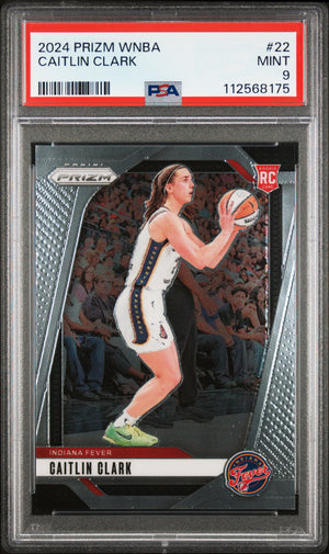 Caitlin Clark 2024 Panini Prizm Indiana Fever Basketball Rookie Card #22 Graded PSA 9 Cert #112568175-Powers Sports Memorabilia