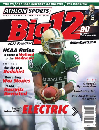 Robert Griffin III unsigned Baylor Bears 2011 College Football Big 12 Preview Magazine-Powers Sports Memorabilia