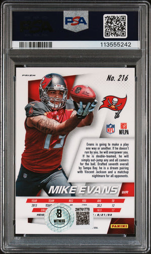 Mike Evans 2014 Panini Prizm Variation Signed Rookie Card #216 Auto Graded PSA-Powers Sports Memorabilia