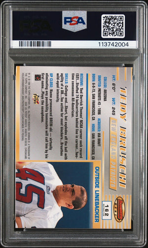 Tedy Bruschi 1996 Bowmans Best Refractor Signed Rookie Card #162 Auto PSA 9 2004-Powers Sports Memorabilia