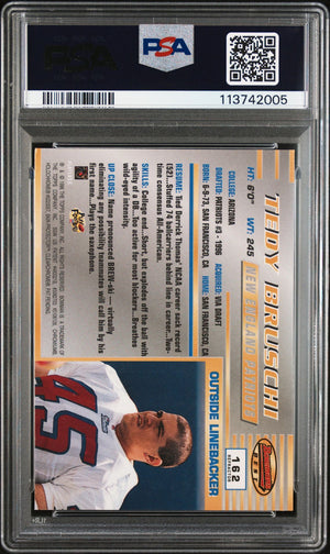 Tedy Bruschi 1996 Bowmans Best Refractor Signed Rookie Card #162 Auto PSA 8 2005-Powers Sports Memorabilia