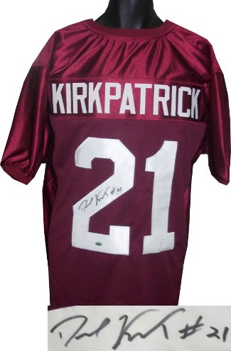Dre Kirkpatrick Autographed Crimson Custom Stitched Football Jersey #21 XL- Kirkpatrick Hologram-Powers Sports Memorabilia