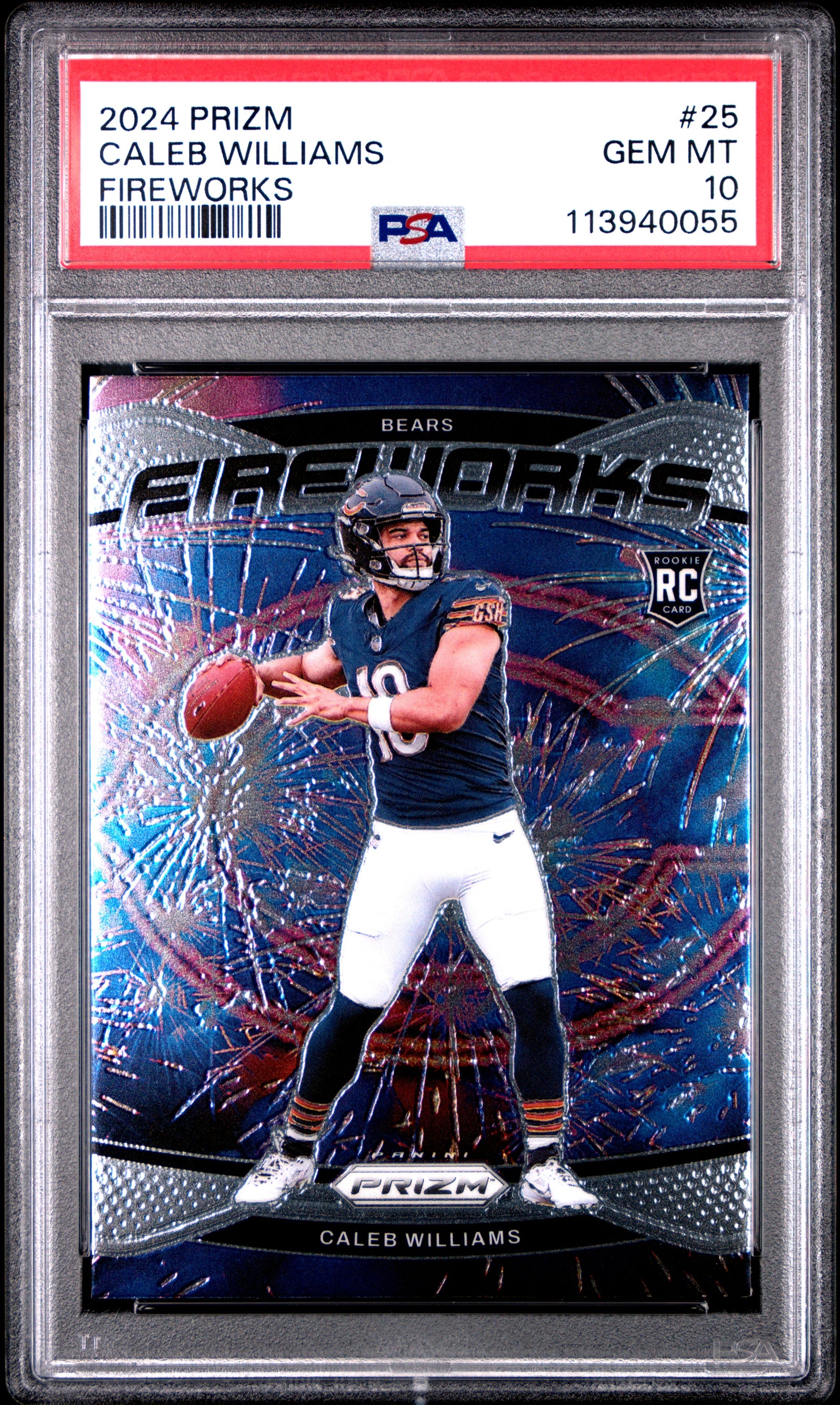 Caleb Williams 2024 Panini Prizm Rookie Card #25 PSA 10-Powers Sports Memorabilia