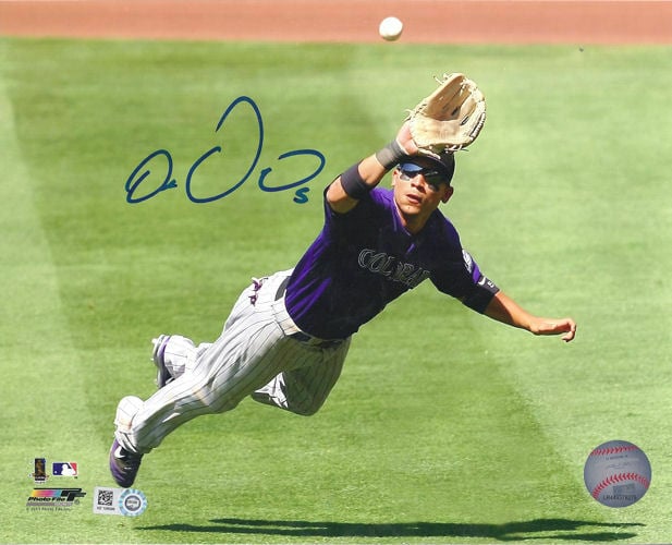 Carlos Gonzalez Colorado Rockies Signed 8x10 Photo - (MLB Authentic)-Powers Sports Memorabilia