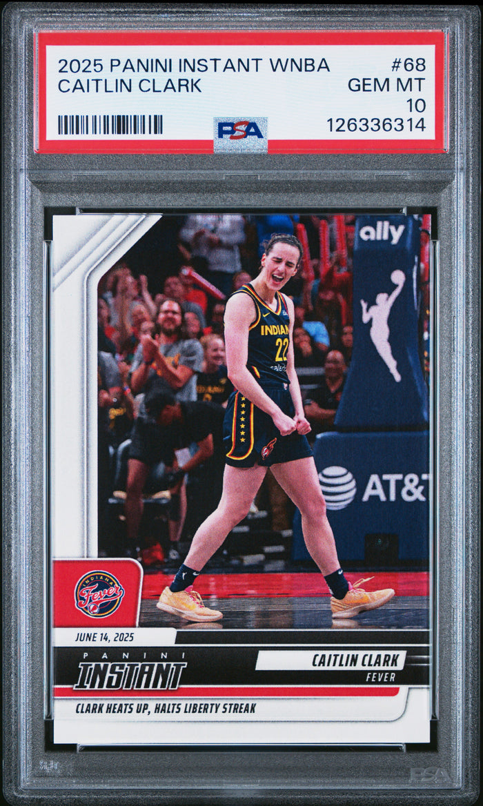 Caitlin Clark 2025 Panini Instant WNBA Fever Card #68 PSA 10-Powers Sports Memorabilia