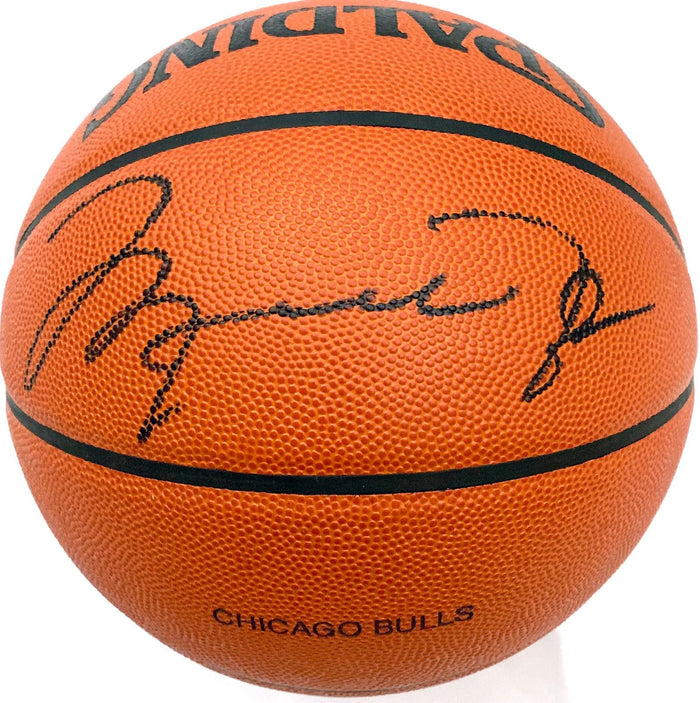Michael Jordan Chicago Bulls Signed Team Issued NBA Game Ball Beckett Letter of Authenticity-Powers Sports Memorabilia