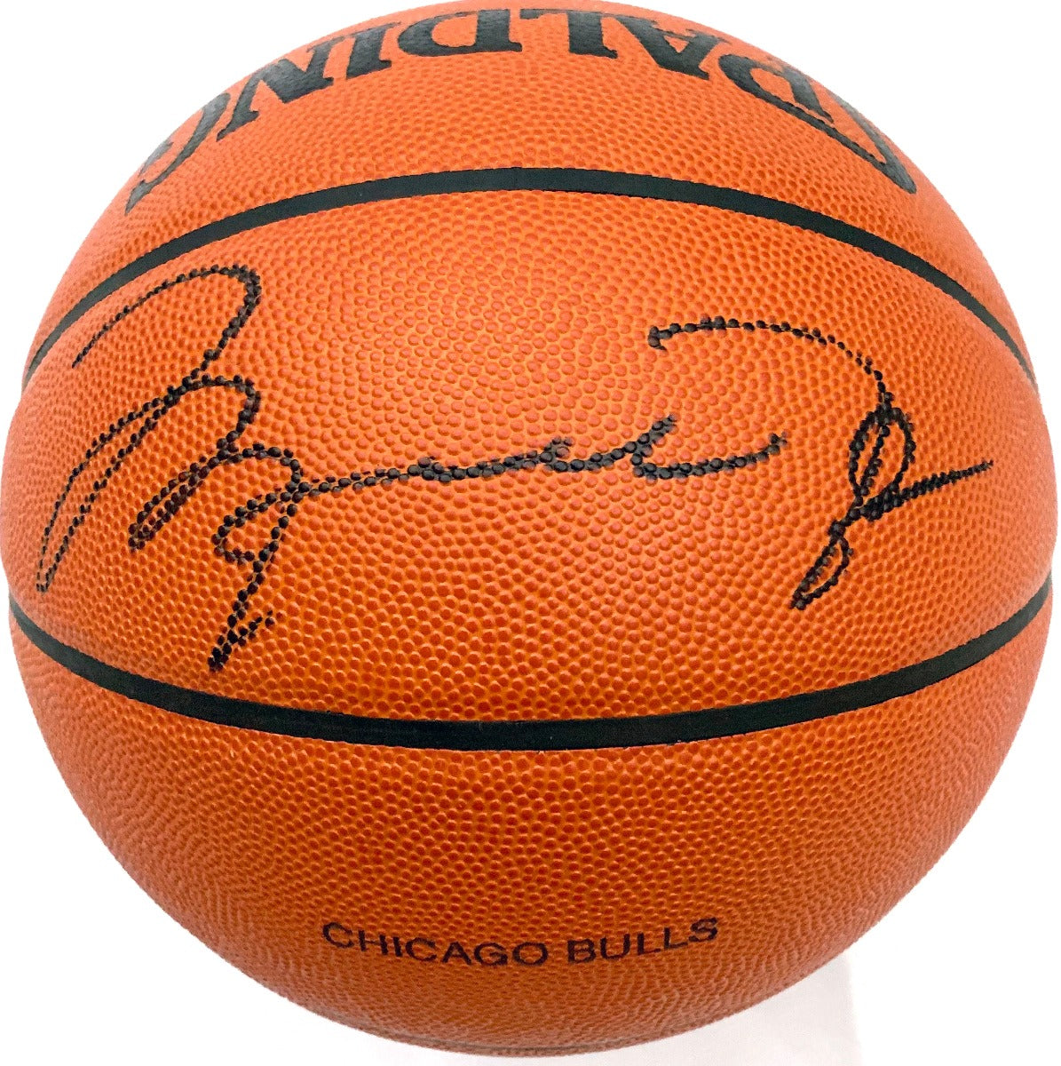 Michael Jordan Chicago Bulls Autographed Team Issued NBA Game Ball Beckett Letter of Authenticity-Powers Sports Memorabilia